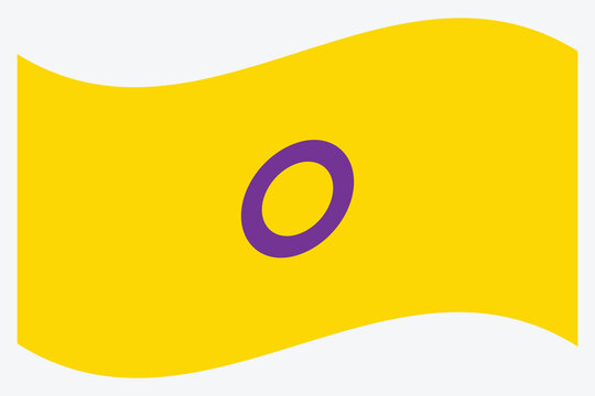 Intersex flag pride vector illustration. Term describe a person with both male and female sex characteristics at birth.