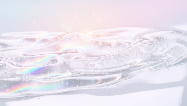 Iridescent liquid texture water ripple close up background 虹色にきらめく美しいリキッドの質感と水面の波紋背景素材 イラスト