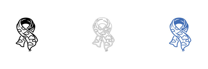 Naklejka premium Ribbon awareness icons set with ribbon pins isolated on transparent background, Vector