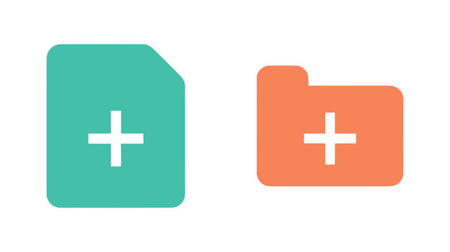 Teal planar rectangle and orange folded polymer structure both featuring additive cross-shaped symbols