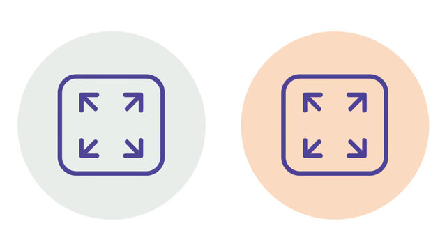 Concentric circular fields containing square perimeters with four divergent vectors indicating outward expansion