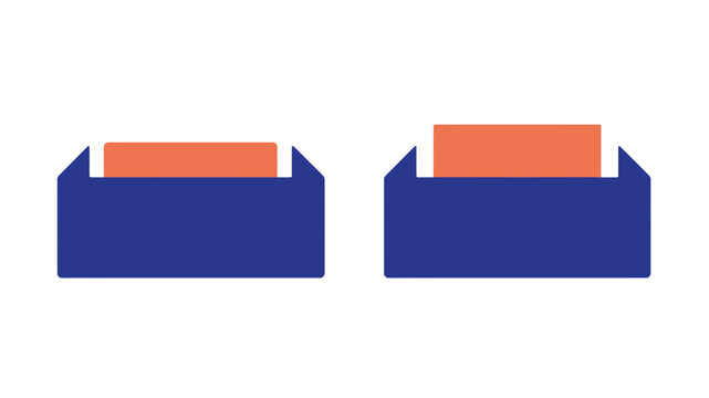 Rigid blue synthetic containers holding orange rectangular prisms with precise geometric edges