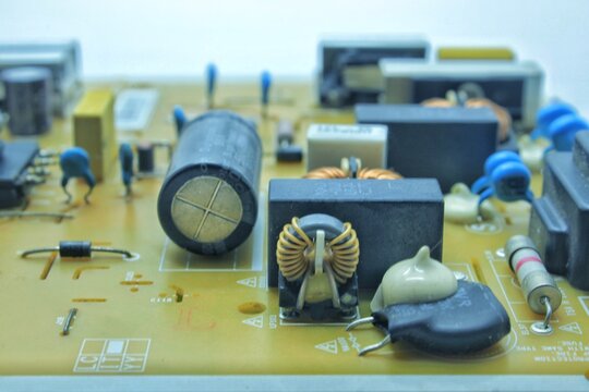 Power supply PCB with toroidal inductor macro