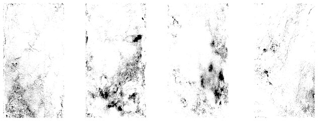 Fototapeta premium Abstract grunge scratch noise texture set. Grunge pattern on transparent background for overlays, vintage posters, print effects.