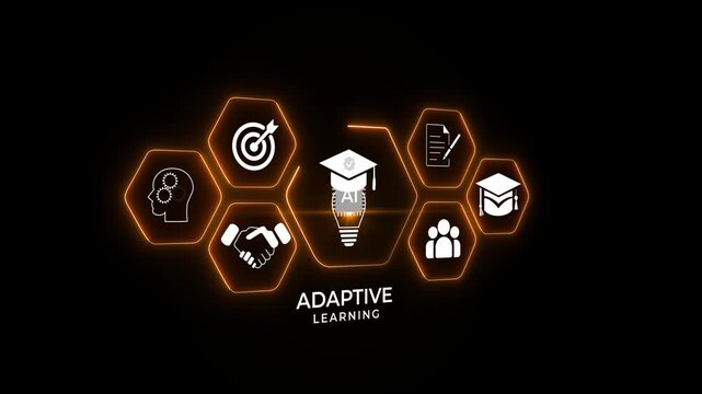 online education technology concept, E-learning education, internet lessons and online webinar, AI-enhanced learning with personalized courses. on transparent background.