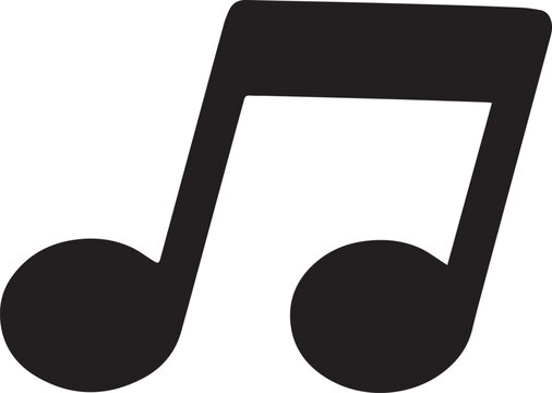 Large eighth note musical symbol for music and melody compositions