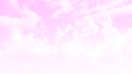 Fototapeta premium PInk sky background with soft white clouds 