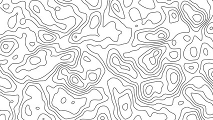 Abstract black contour map topographic line pattern with topographic abstract geometric geography © Galaxy cabinet