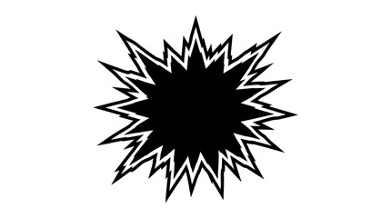 Black explosion burst graphic element. © Xafira