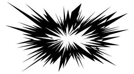 Black explosion graphic design element. © Xafira