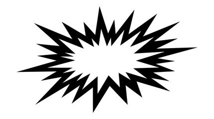 Black explosion burst graphic element. © Xafira