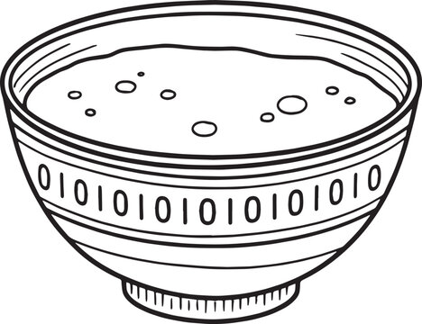 Black and white binary code pattern on a circular disc with holes circle