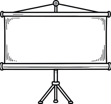 Black and white line of a drafting table with a t-square and triangle ruler