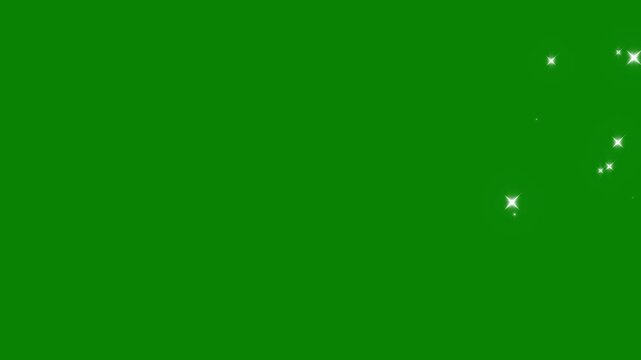 Abstract magic glitter animation center glow,star line on a green screen background.Cinematic, magic sparkles glitter line stars, Vertical, 4k animison