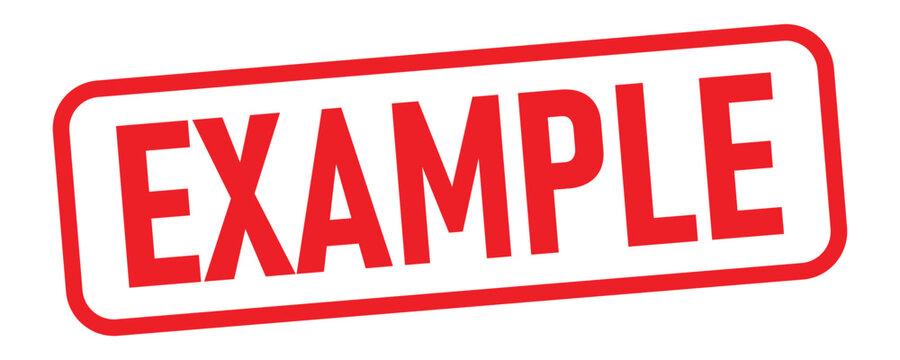 Red example stamp vector illustration