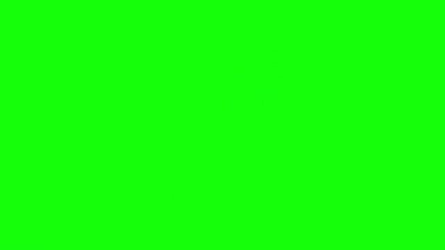 Breaking free chain link on green background