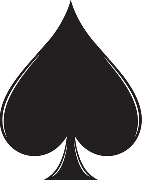 Black of a stylized teardrop shape with a pointed abstract shape minimalist monochrome