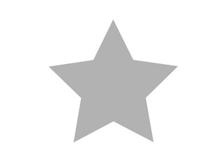 Obraz premium Gray star shape isolated on transparent background