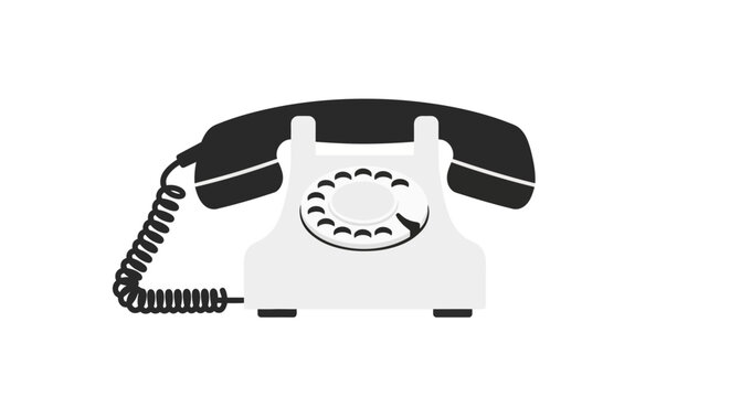 Retro Rotary Dial Telephone, Vintage Communication Device, Old Technology
