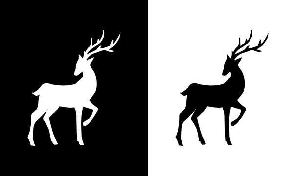deer silhouette set vector illustration, leaping deer silhouette vector, illustration, silhouette set of deer vector illustration, set of black deer silhouette, black deer silhouette, set, art, deer, 