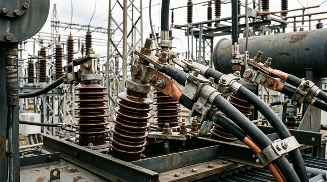 Power transformer substation components