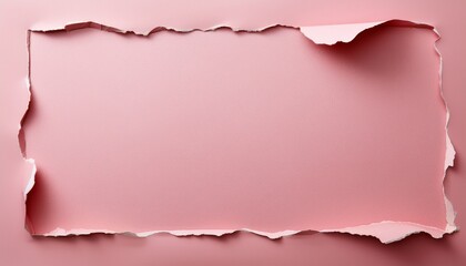Fototapeta premium Torn Edge Textured Pale Pink Paper Isolated With Copy Space For Design