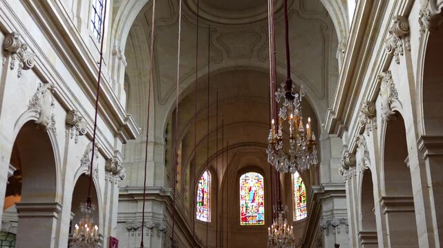 Symmetrical view of the Royal Chapel at the Palace of Versailles France