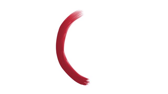 A brush stroke of the sign open parenthesis