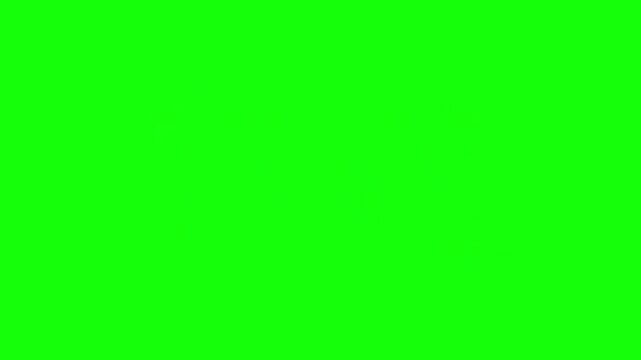 Upgrade button on green screen background with hand cursor