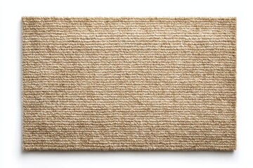 Fototapeta premium Neutral color welcome mat on white background with subtle texture