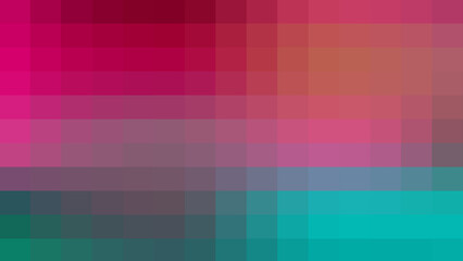 Fototapeta premium Abstract pixelated background with a gradient of pink, purple, and teal colors