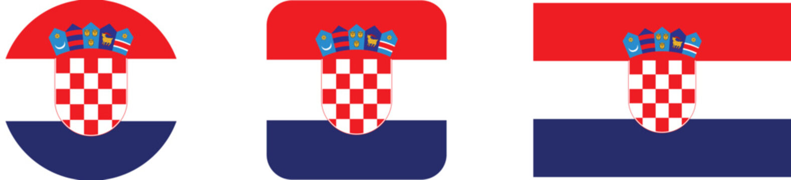 Croatia flag variations with coat of arms