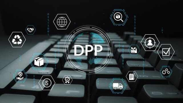 Digital Technology Concept with Keyboard and Icons Representing Data Management, Communication, and Online Services in a Modern Workspace Environment. Entropy.
