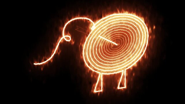 Success business goal aim hit achievement sign animation motion graphics on black background modern round and vision bullseye 4k video