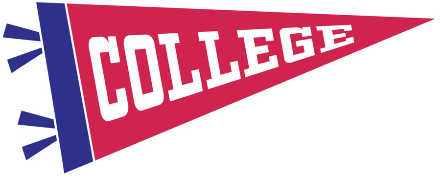 College Pennant, vector illustration