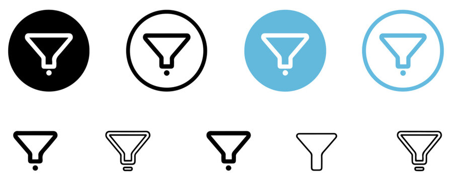 filter funnel sorting icon set