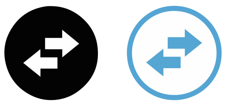 data transfer arrows exchange icon vector set