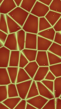 Abstract Geometric Voronoi Pattern with Glowing Light Lines