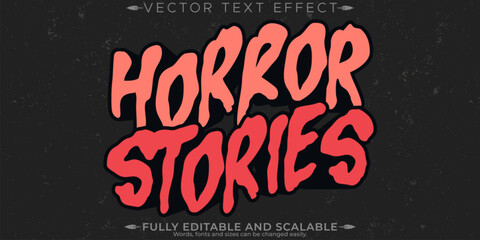 Horror text effect, editable monster and scary text style © QuillArtistry