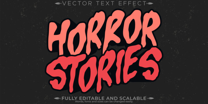 Horror text effect, editable monster and scary text style