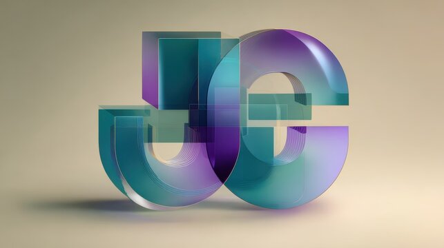 Modern monogram design: interlocking JC and CJ letterforms for a trendy abstract logo concept