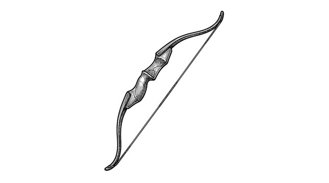 Archery bow with arrow equipment.