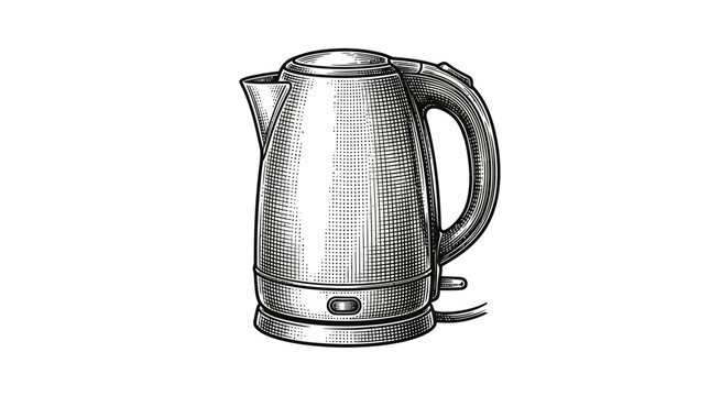Electric Kettle Closeup View.