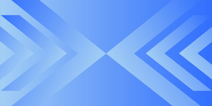 Abstract blue background with layered diagonal arrow shapes.