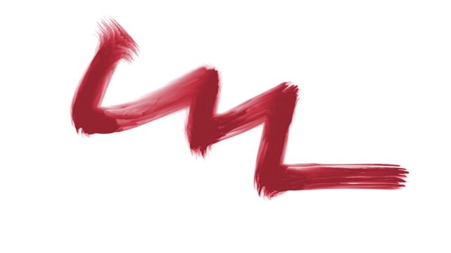 A brush stroke of diagonally zick zack lines