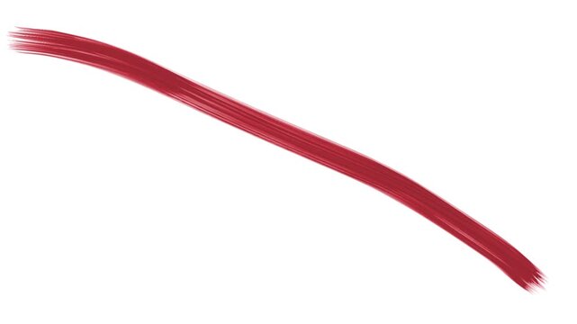 A brush stroke of a diagonal curved line