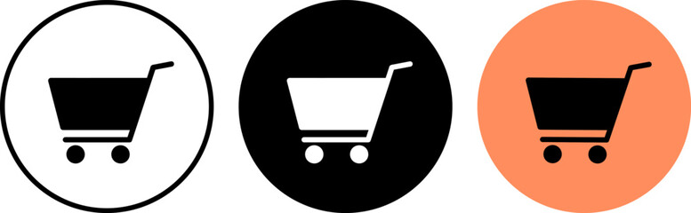 Set of shopping cart icons in different styles © mohammad