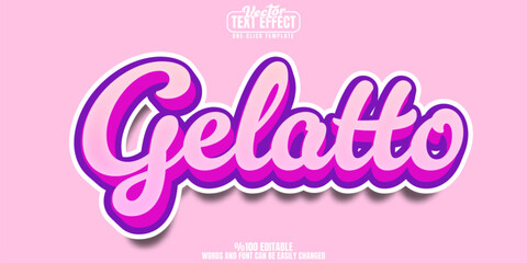 Gelato editable text effect, customizable icecream and dessert 3d font style © LetsSmile
