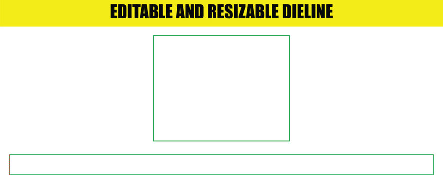 Horizontal rectangular box dieline template for retail product presentation and efficient custom packaging structure design projects
