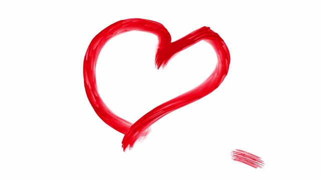 A brush stroke of a broken heart